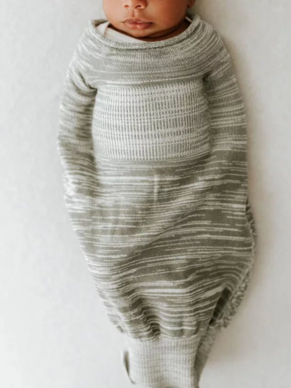 Swaddelini Light Gray Striped, Large 12-18 months